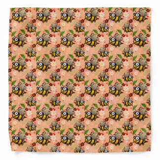 funny bee - tender orange notepad plan bandana