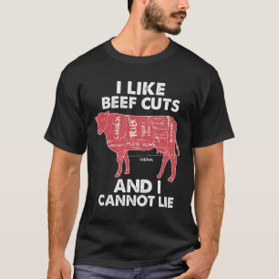 Funny Beef Cuts Chart I Bbq Butcher T-Shirt