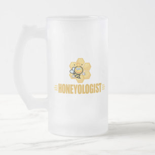 Funny Beekeeper's Frosted Glass Beer Mug