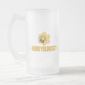 Funny Beekeeper's Frosted Glass Beer Mug by OlogistShop at Zazzle