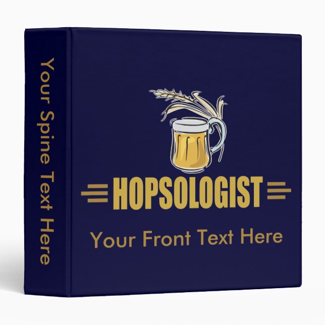 Funny Beer 3 Ring Binder (Front/Spine)