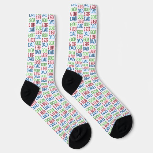 Funny Beer and Golf Dad Socks