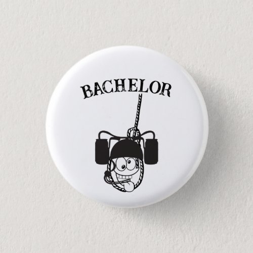 Funny Beer Black and White Bachelor Party Button