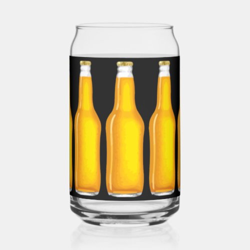 Funny Beer Bottles Pattern Glass