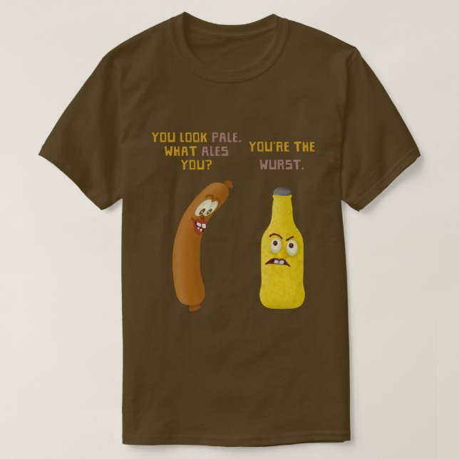 Funny Beer Bratwurst Pun Pale Ale Wurst v2 T-Shirt (Design Front)