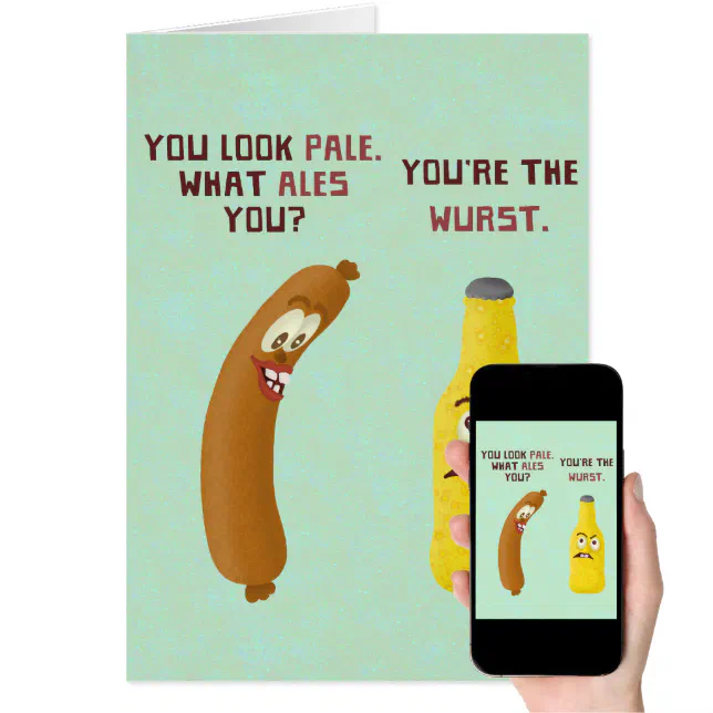 Funny Beer Bratwurst Pun Wurst Pale Ale Zazzle
