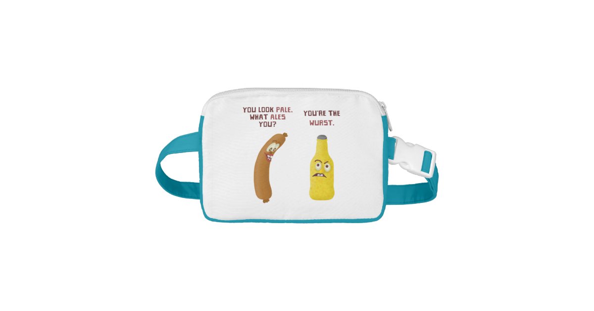 Funny Beer Bratwurst Pun Wurst Pale Ale Fanny Pack Zazzle