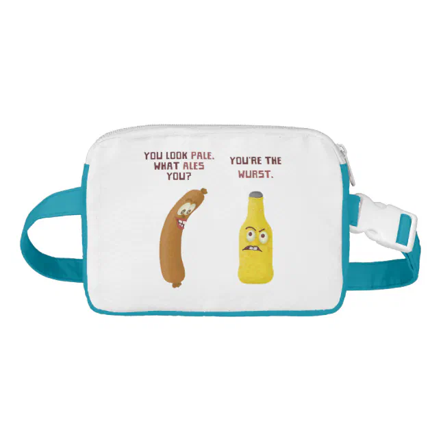 Funny Beer Bratwurst Pun Wurst Pale Ale Fanny Pack Zazzle