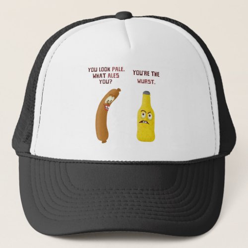 Funny Beer Bratwurst Pun Wurst Pale Ale Trucker Hat