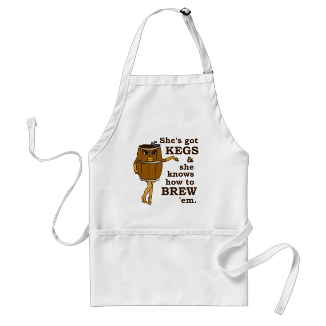 Funny Beer Brewer Adult Apron (Front)
