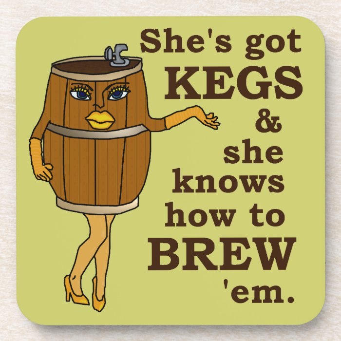 Funny Beer Brewer Beverage Coasters