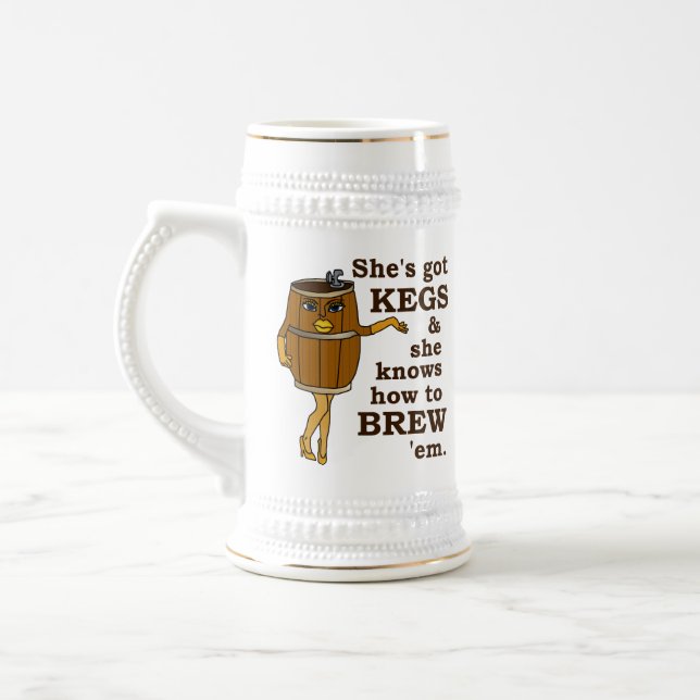 Funny Beer Brewer Stein (Left)