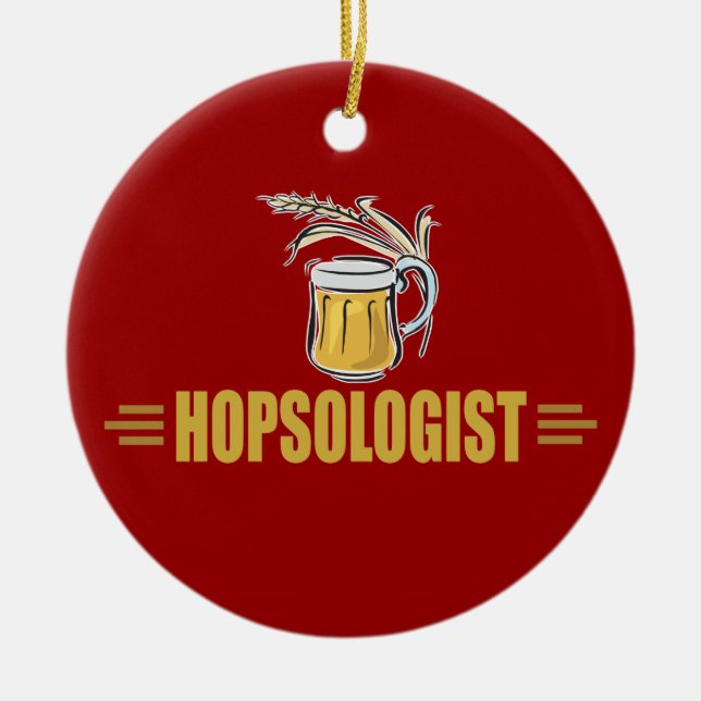 Funny Beer Ceramic Ornament (Front)