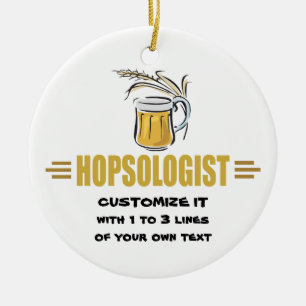 Funny Beer Ceramic Ornament