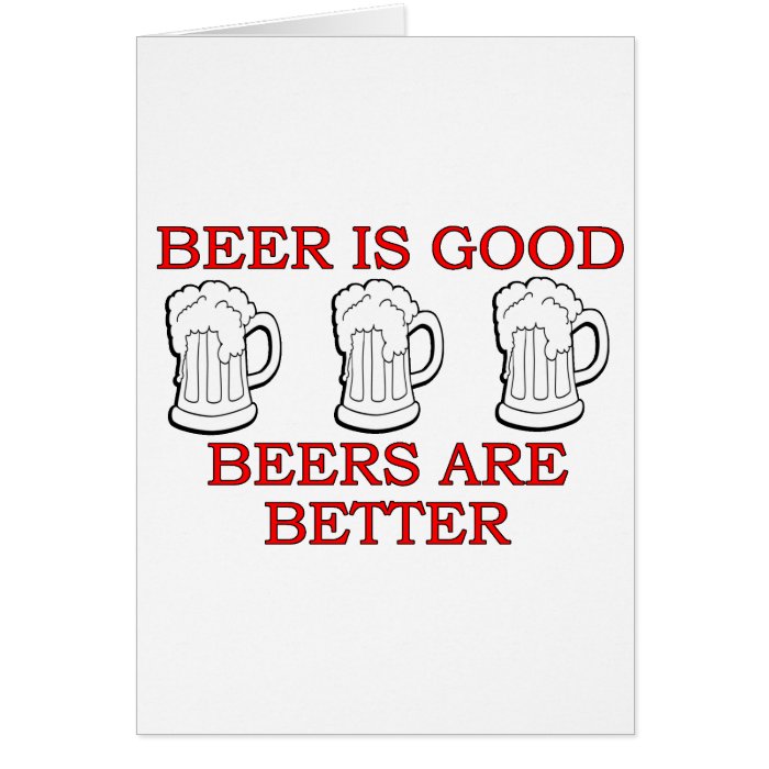 Funny Beer Design Greeting Card