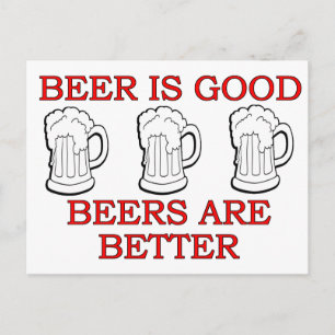 Funny Beer Design Postcard
