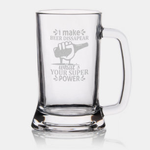 Funny beer disappear word art stein