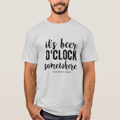 Funny Beer Drinkers Vintage Typography Custom Text T_Shirt