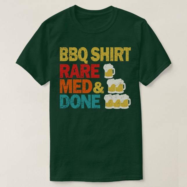Funny Beer Drinking Grilling BBQ Timer Grill Barbe T-Shirt (Design Front)