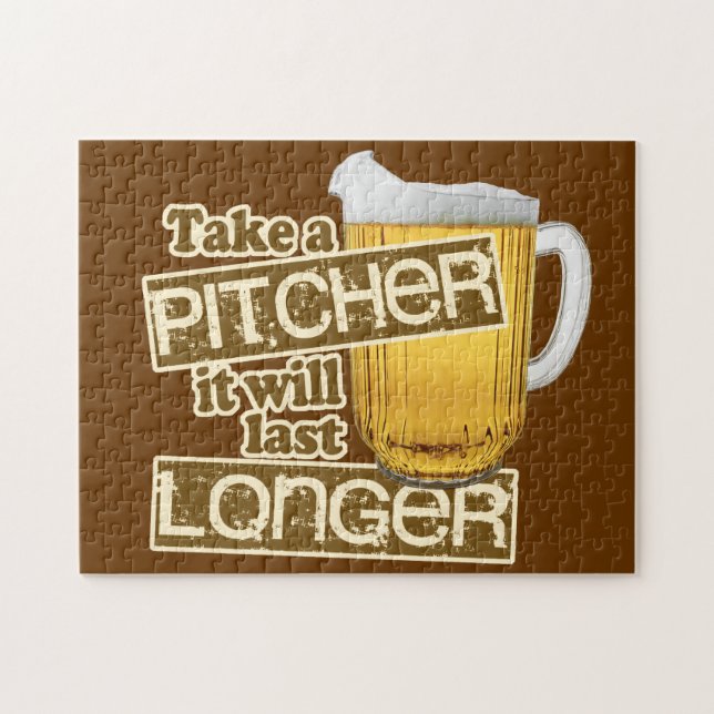 Funny Beer Drinking Humor Jigsaw Puzzle (Horizontal)