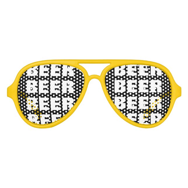 Funny beer drinking team party shades | sunglasses (Front)