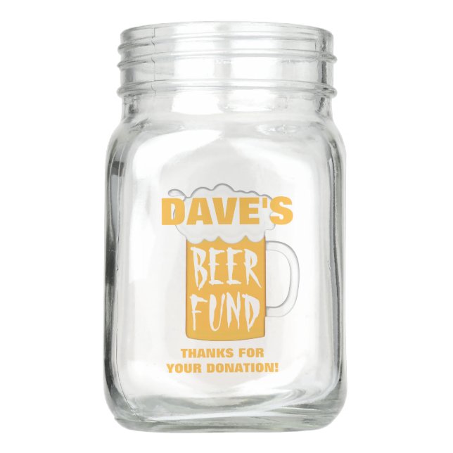 Funny Beer Fund Tip Jar (Left)