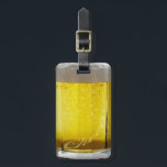 Funny Beer Glass Personalized Luggage Tag<br><div class="desc">Say cheers to a pint of beer with this fun luggage tag design. The pint glass complete with frothy bubbling lager is bound to work up a thirst! Add your own text to the back to make it completely unique to you.</div>