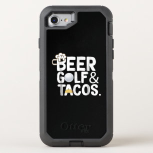 Funny Beer Golf And Tacos Men Gift Golfer Drinkin OtterBox Defender iPhone SE/8/7 Case