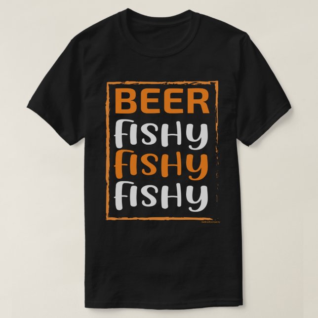 Funny Beer Graphic Tee – Beer Fishy Fishy (Design Front)