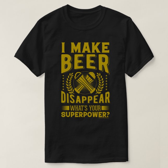 Funny Beer Graphic Tee – Beer Superpower (Design Front)