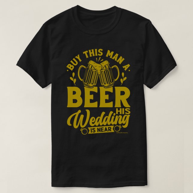 Funny Beer Graphic Tee – Beer Wedding & Groom (Design Front)