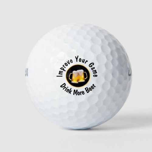 Funny Beer Guys Novelty Golf Balls