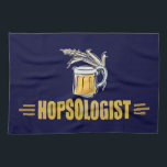 Funny Beer Hand Towel<br><div class="desc">HOPSOLOGIST. Humorous title for someone who loves beer! Making beer or drinking beer or serving beer at a saloon or bar. Makes a great gift.</div>
