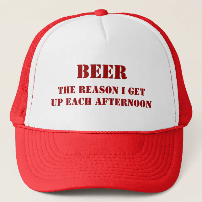 Funny BEER HatCustomizable Trucker Hat Zazzle
