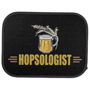 Funny Beer Hopsologist Car Floor Mat