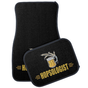 Funny Beer Hopsologist Car Floor Mat