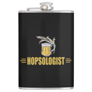 Funny Beer Hopsologist Flask