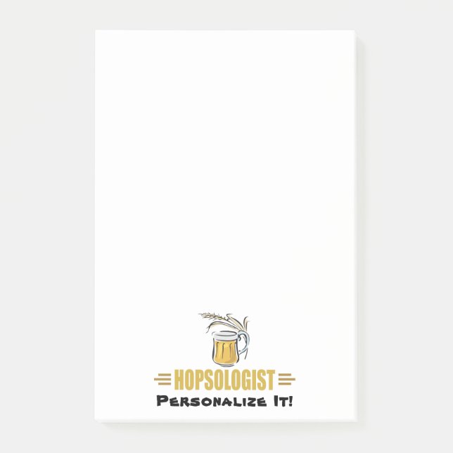 Funny Beer Hopsologist Post-it Notes (Front)