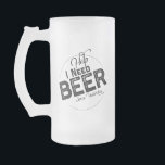 Funny Beer Joke Travel or Party Frosted Mug<br><div class="desc">Fill 'er up without saying much.  Present this cup and you're golden.</div>
