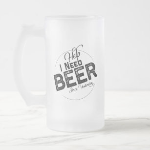 Funny Beer Joke Travel or Party Frosted Mug