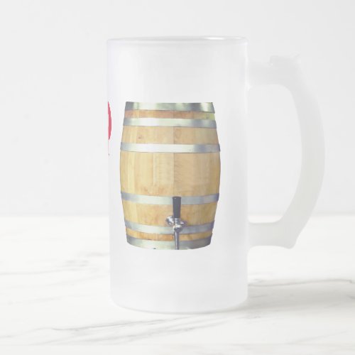 Funny Beer Keg Id Tap That Frosted Glass Beer Mug