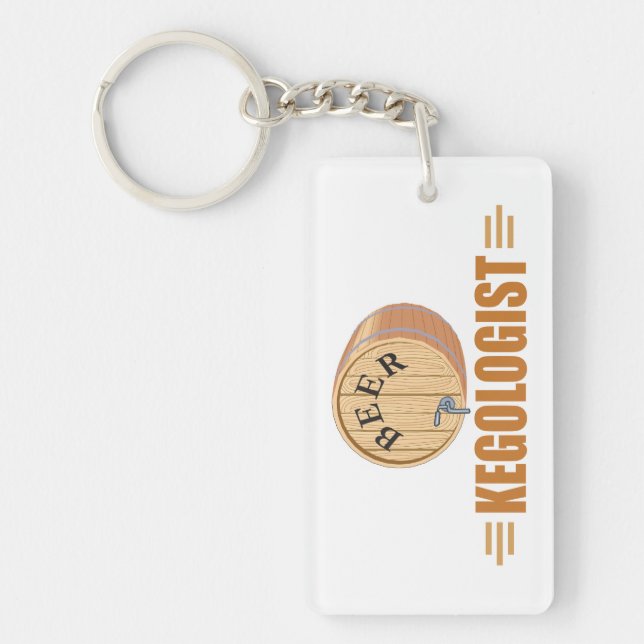 Funny Beer Keg Keychain (Front)