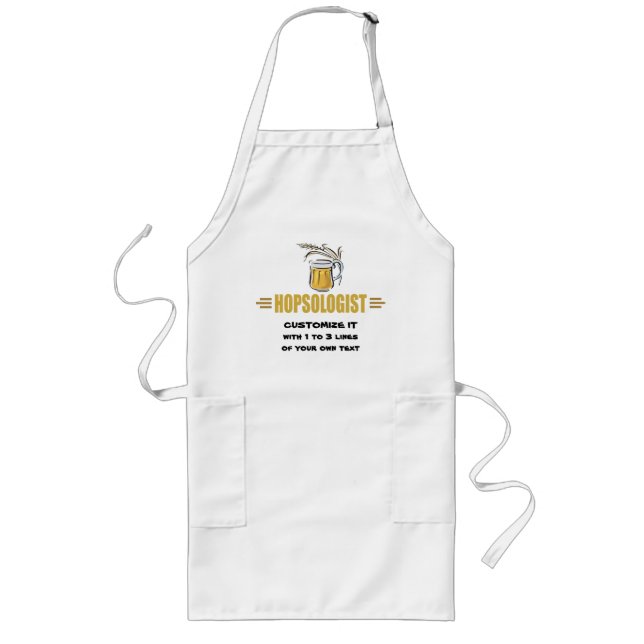 Funny Beer Long Apron (Front)