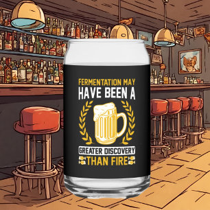 Funny beer lovers word art can glass
