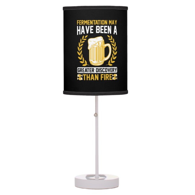 funny beer mancave bar word art  table lamp (Front)