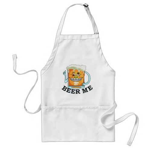 Funny Beer Me Cartoon Mug Adult Apron