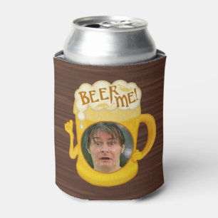 Funny Beer Me Drinking Humor Personalized Photo Can Cooler