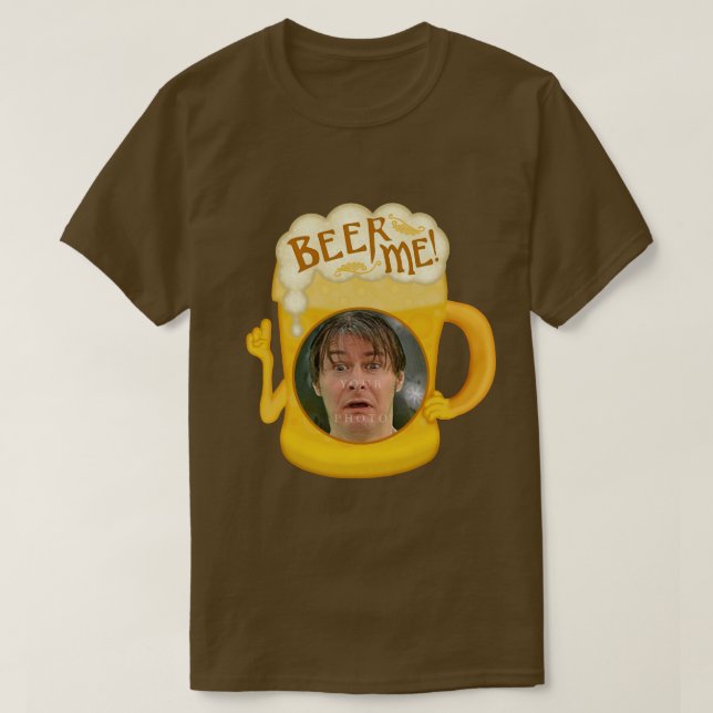 Funny Beer Me Drinking Humor | Personalized Photo T-Shirt (Design Front)