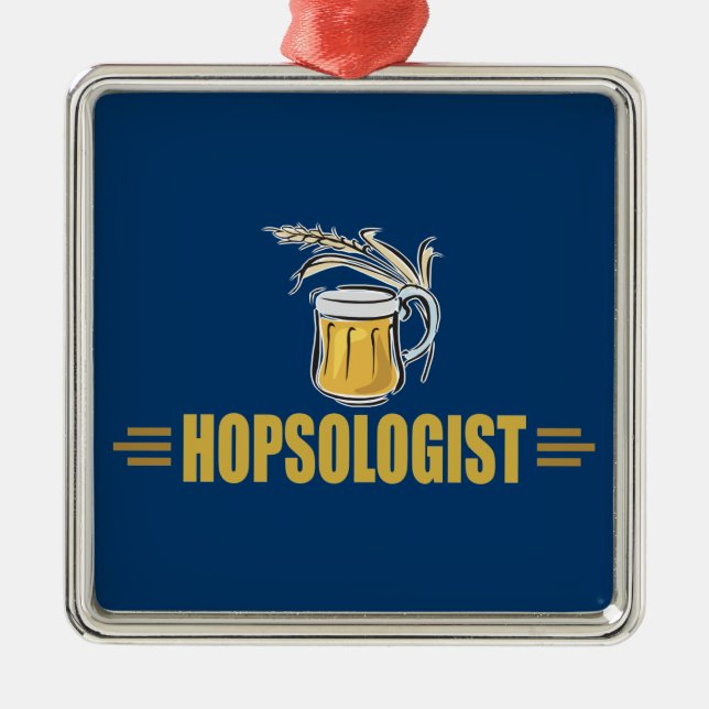 Funny Beer Metal Ornament (Front)