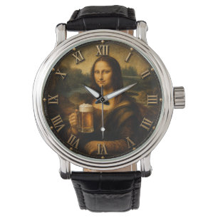 Funny Beer Mona Lisa Cheers Renaissance Art Watch